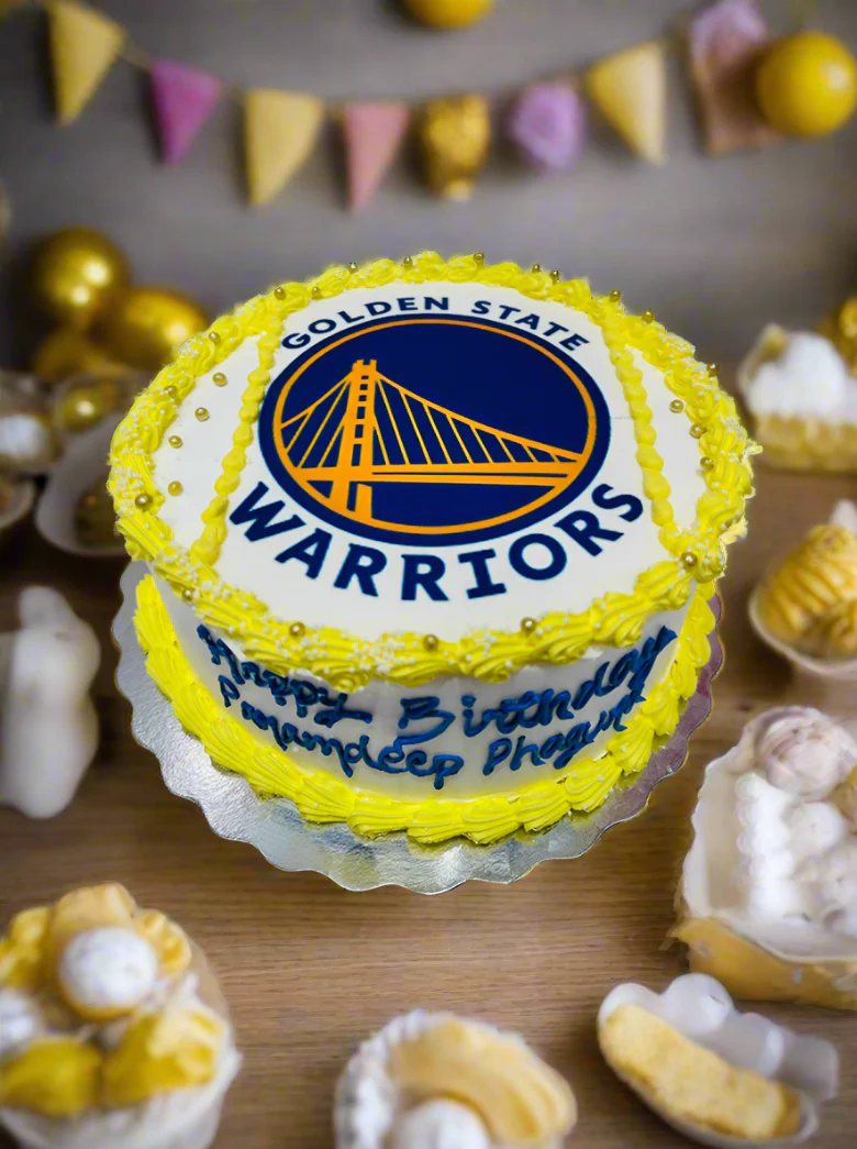 Golden Heart Warriors Photo Cake - Image 3