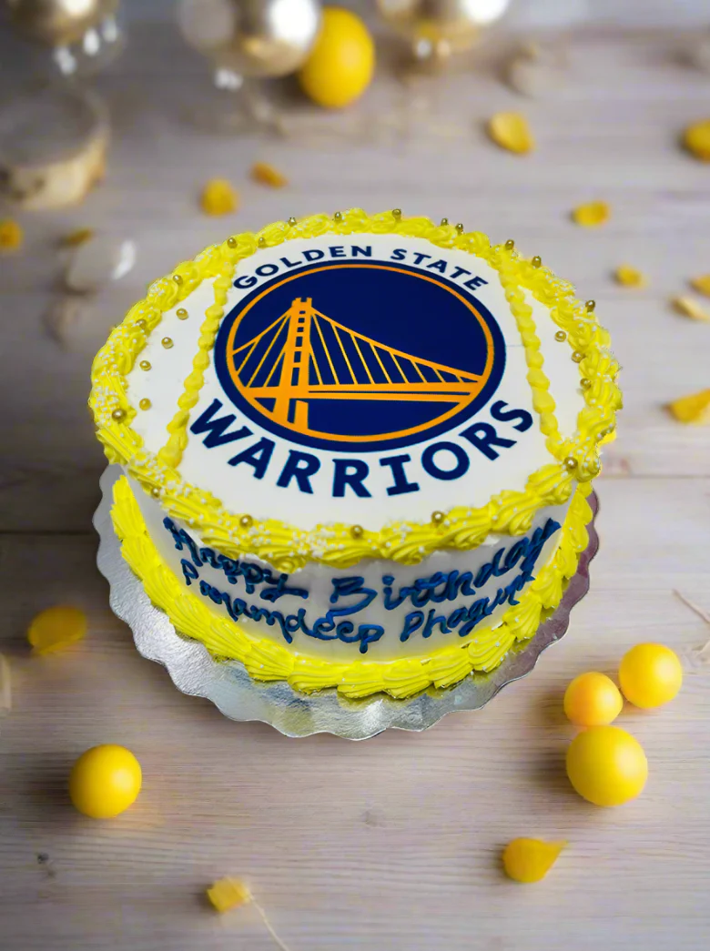 Golden Heart Warriors Photo Cake - Image 4