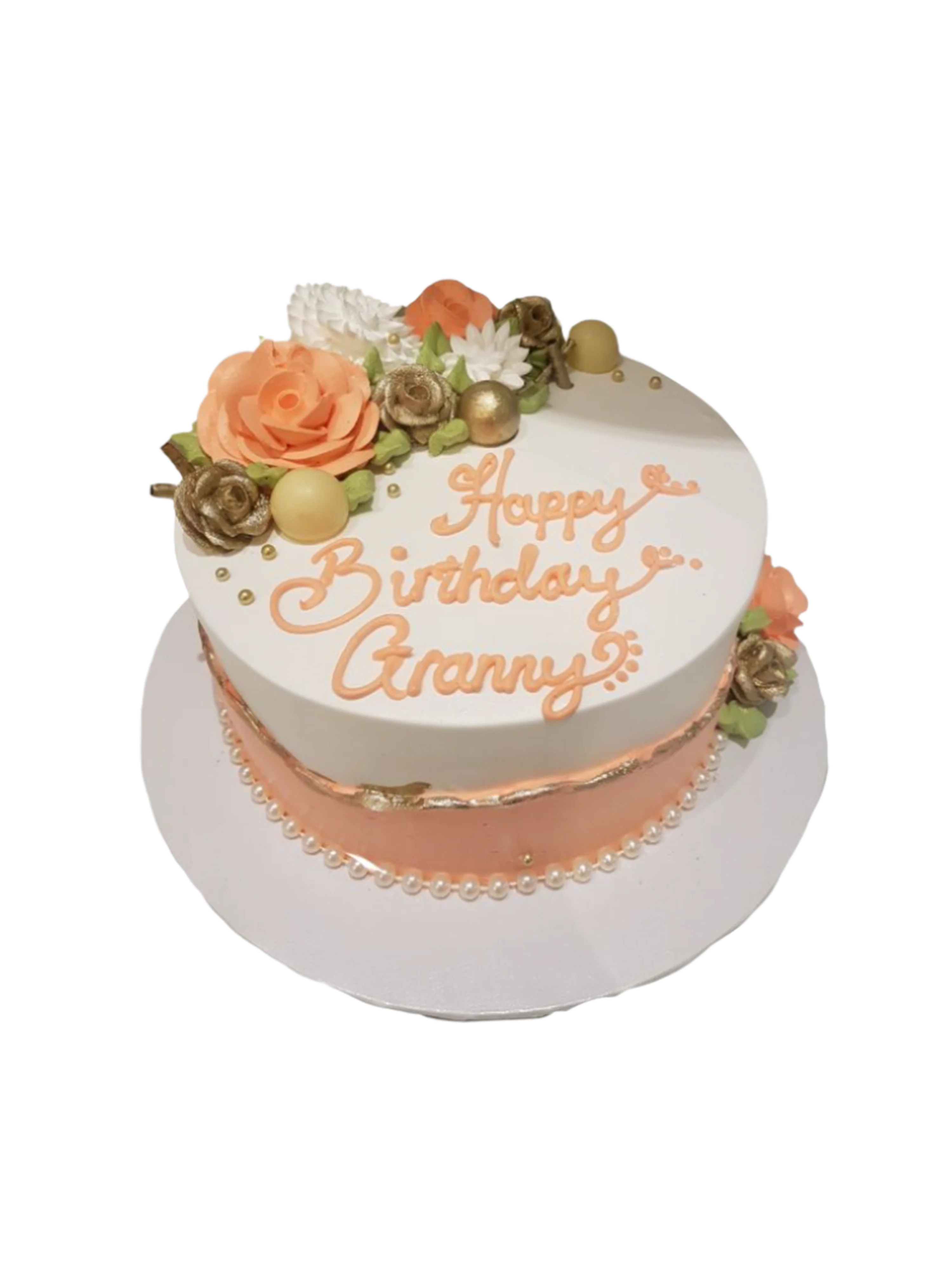 Granny Peach Flower Cake