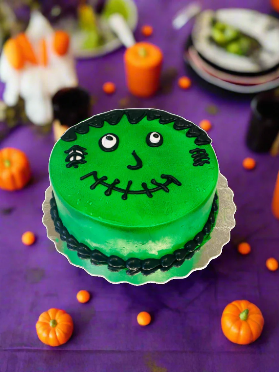 Green Halloween Monster Cake - Image 4