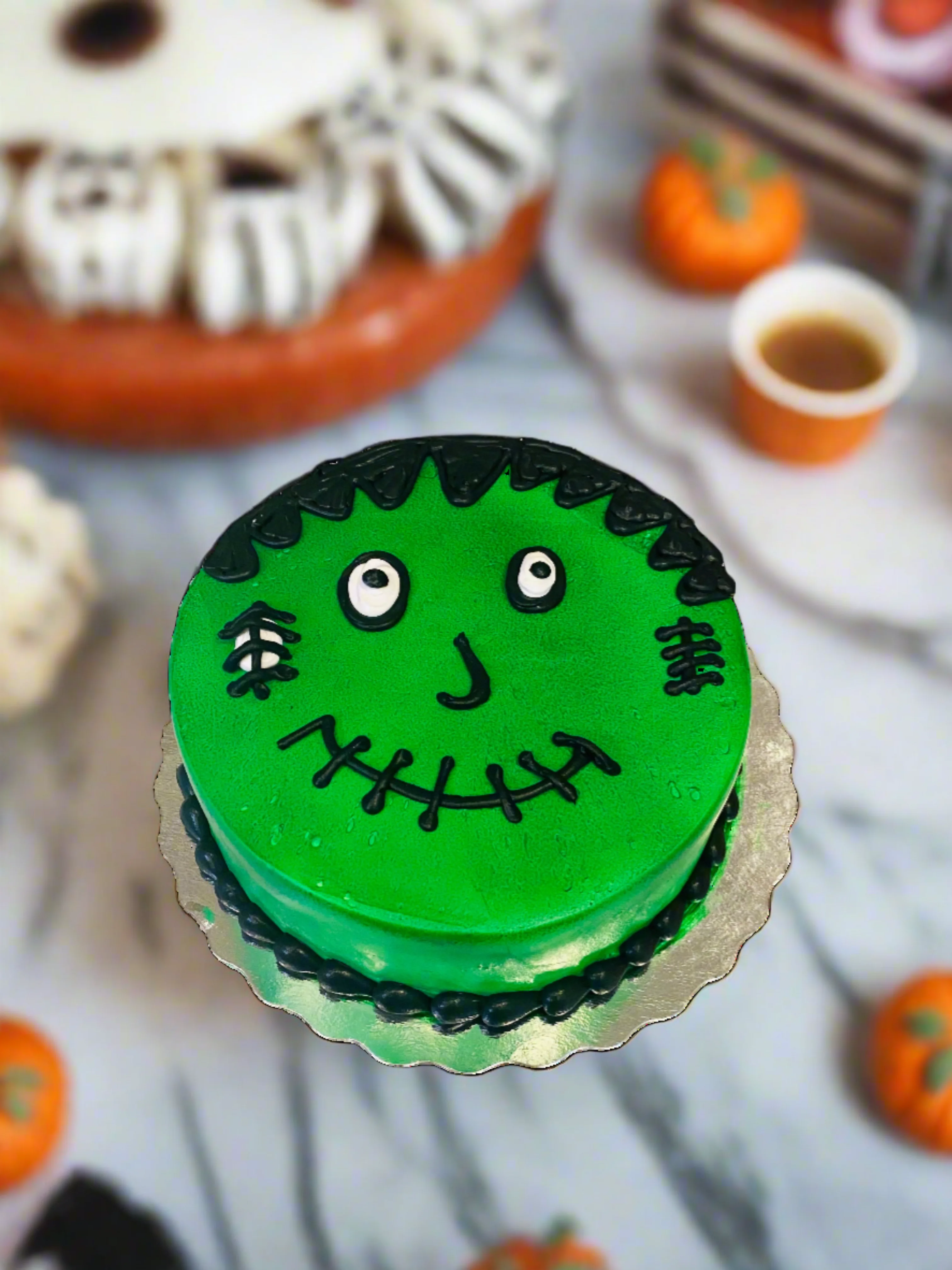 Green Halloween Monster Cake - Image 6
