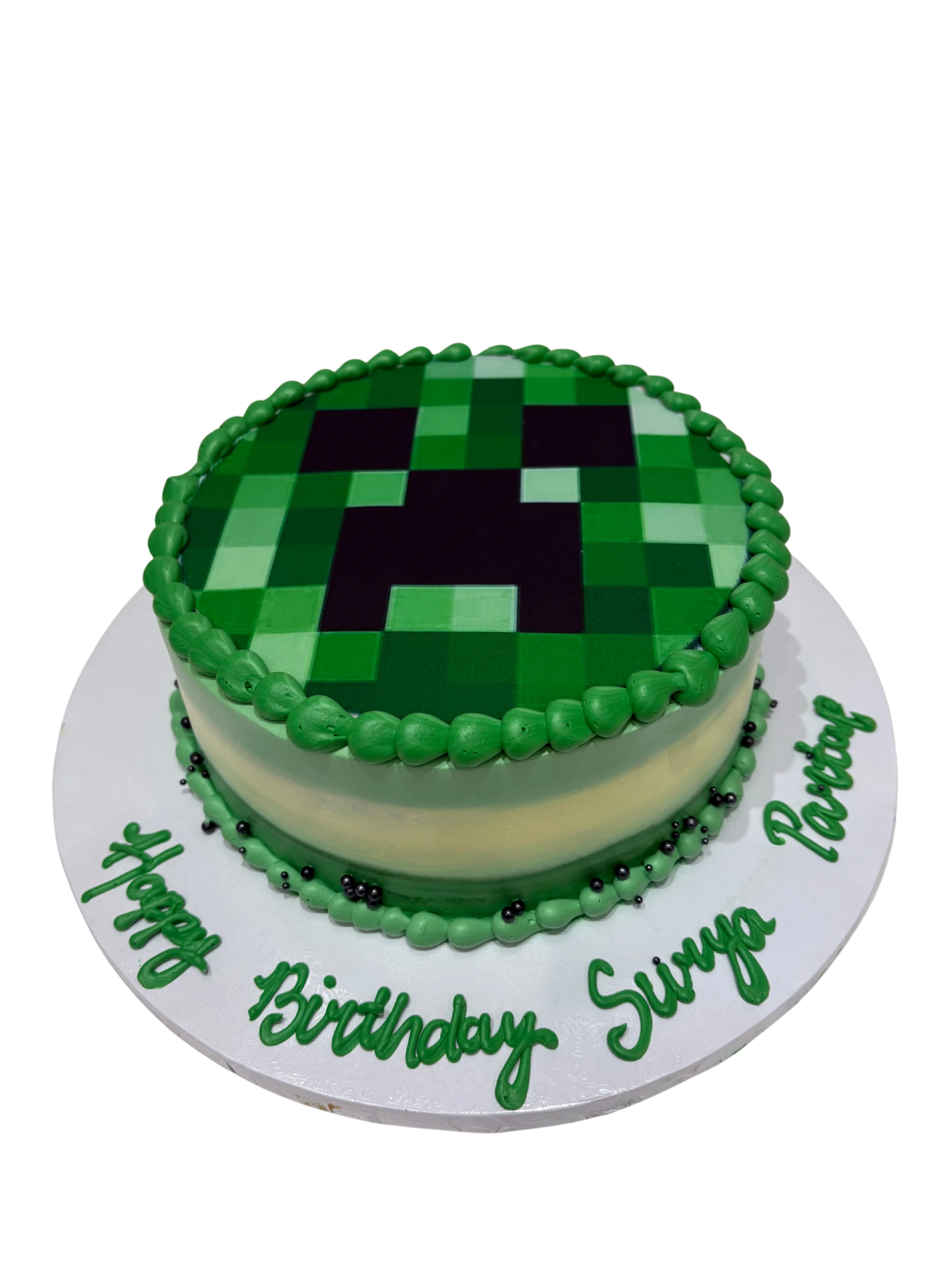 Green TNT Minecraft Cake