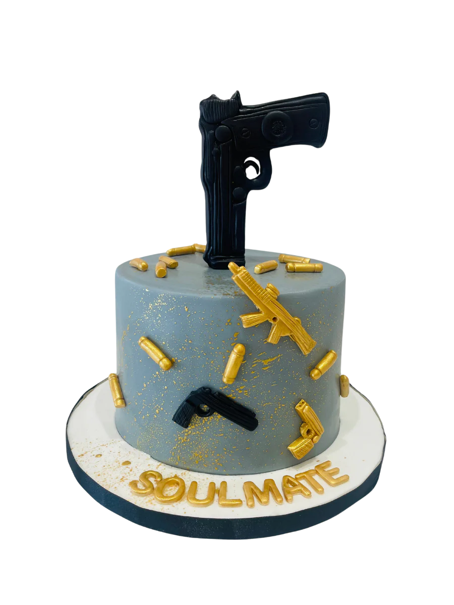 Gun Fondant Cake