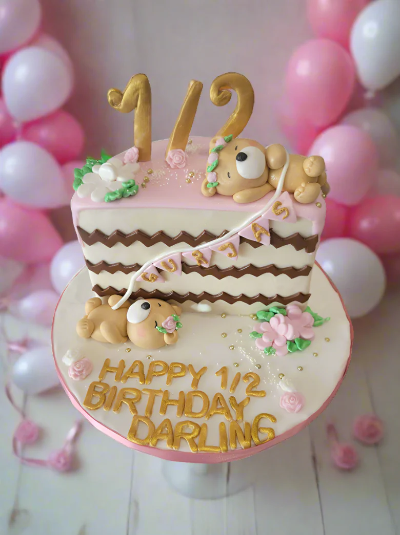 Gurjas Half Birthday Fondant Cake - Image 2
