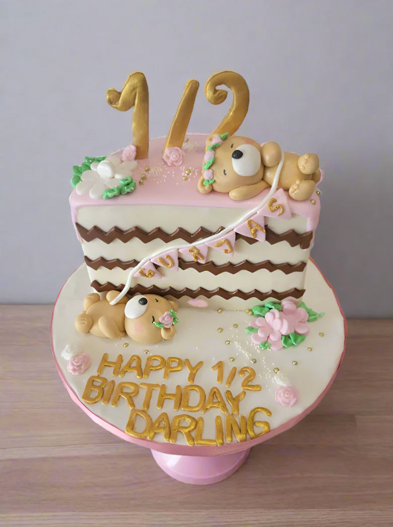 Gurjas Half Birthday Fondant Cake - Image 3