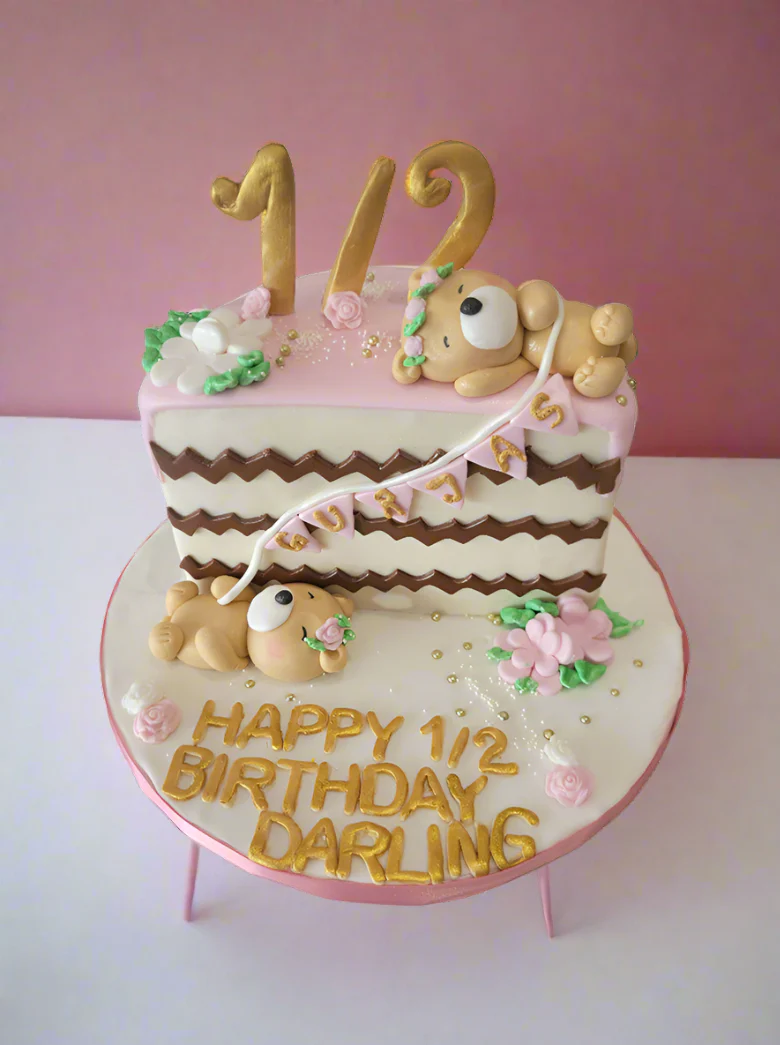 Gurjas Half Birthday Fondant Cake - Image 5