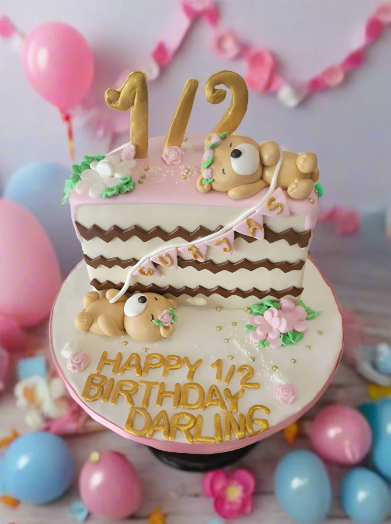 Gurjas Half Birthday Fondant Cake - Image 6