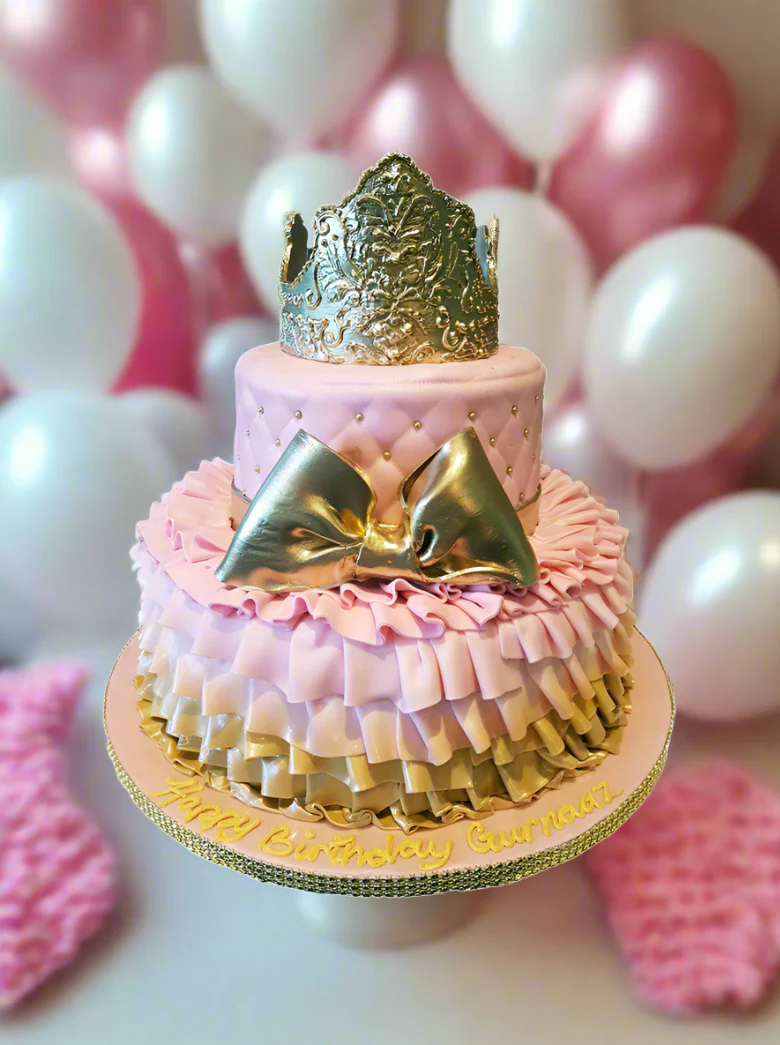 Gurnaaz Fondant Birthday Cake - Image 2
