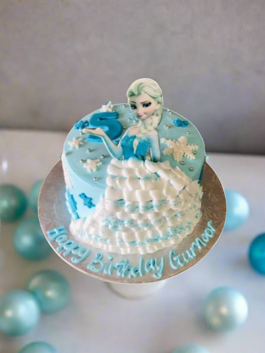 Gurnoor Frozen Birthday Cake - Image 5