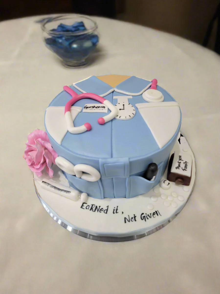 Gursharan Doctor Fondant Cake - Image 4