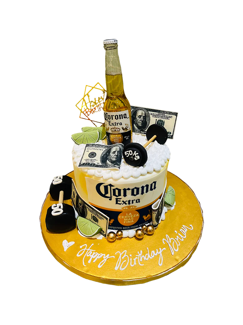 Gym & Bottle Fondant Cake