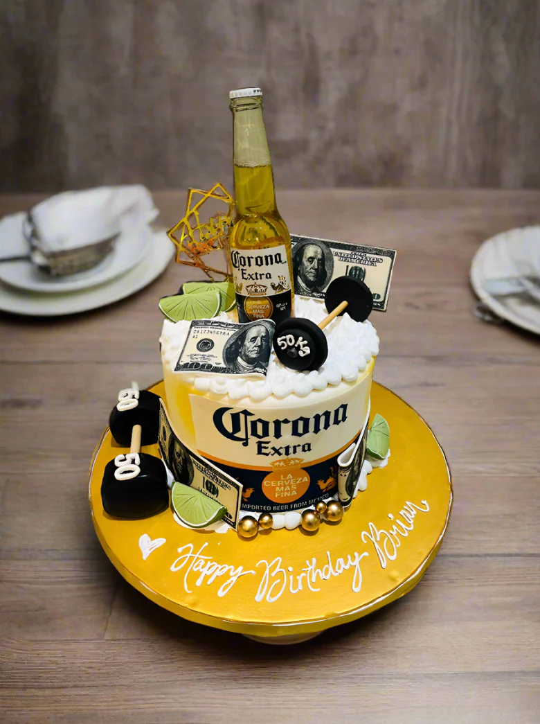 Gym & Bottle Fondant Cake - Image 2