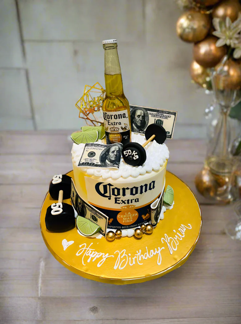 Gym & Bottle Fondant Cake - Image 4