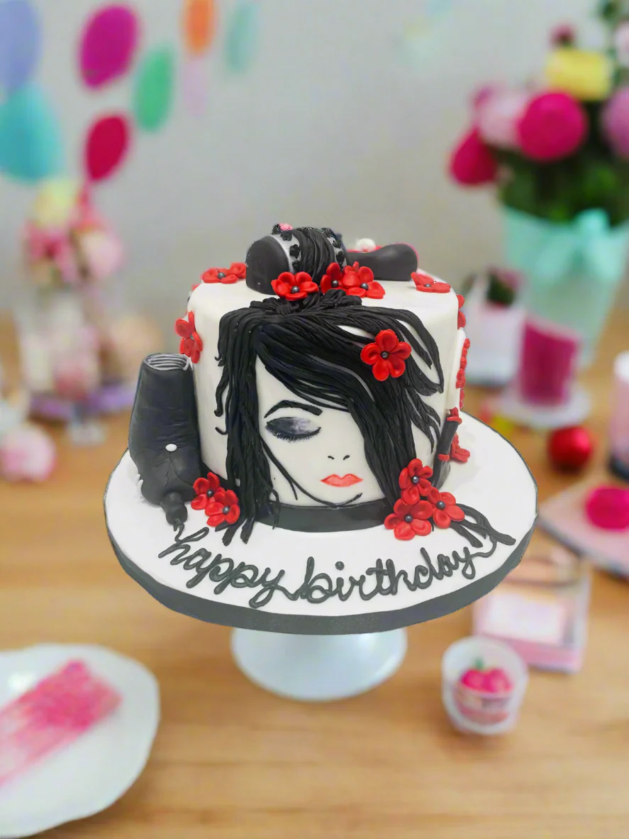 Hairstylist Fondant Cake - Image 2
