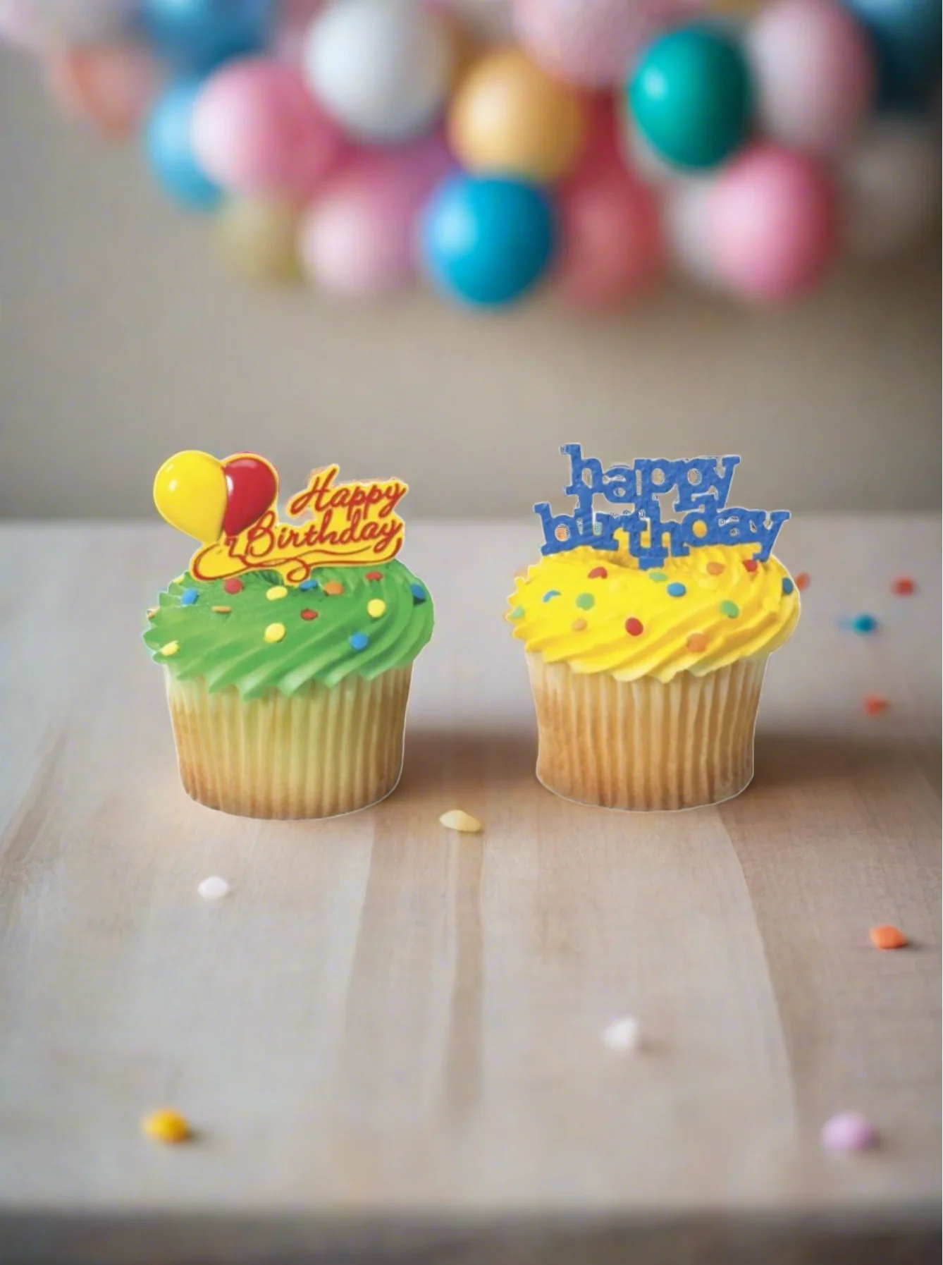 Happy Birthday Assorted Cupcakes - ( Pack of 6 ) - Image 3