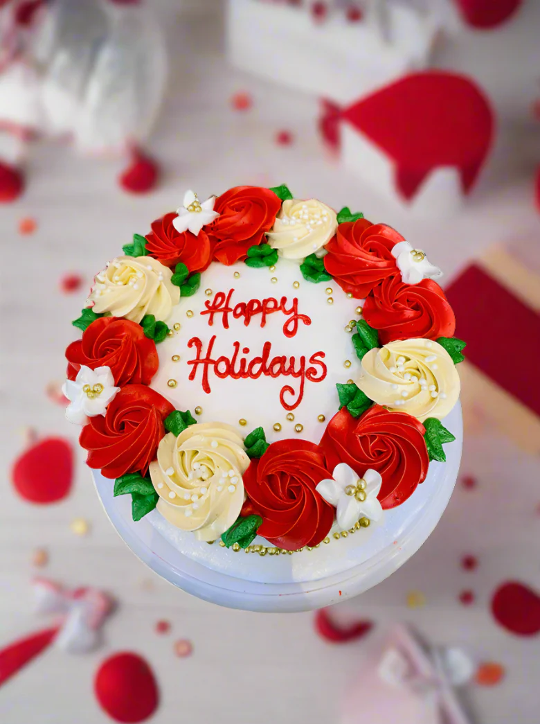 Happy Holidays Cake - Image 3