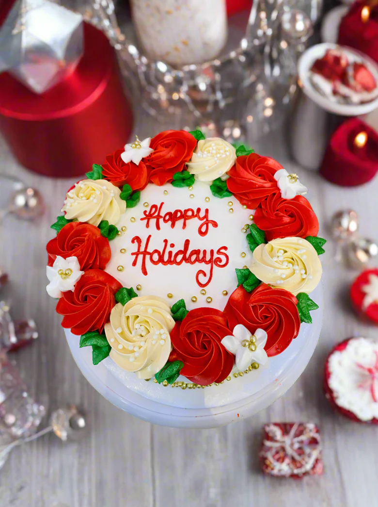 Happy Holidays Cake - Image 4