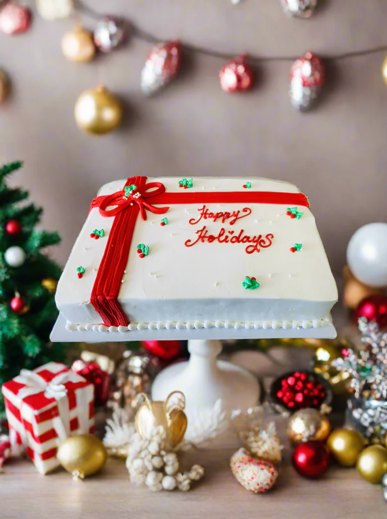 Happy Holidays Gift Cake - Image 4