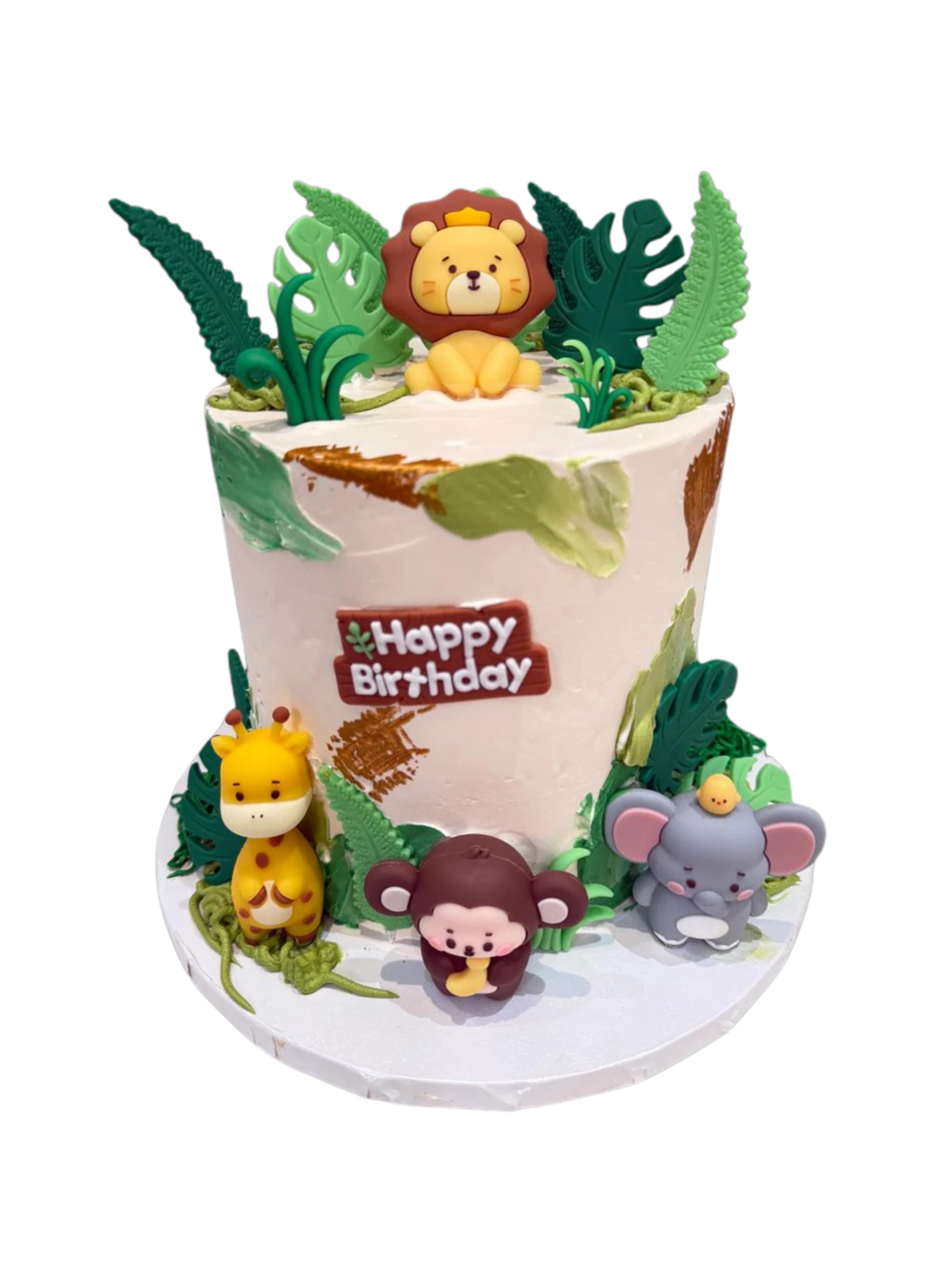 Happy Jungle Animals Crew Cake