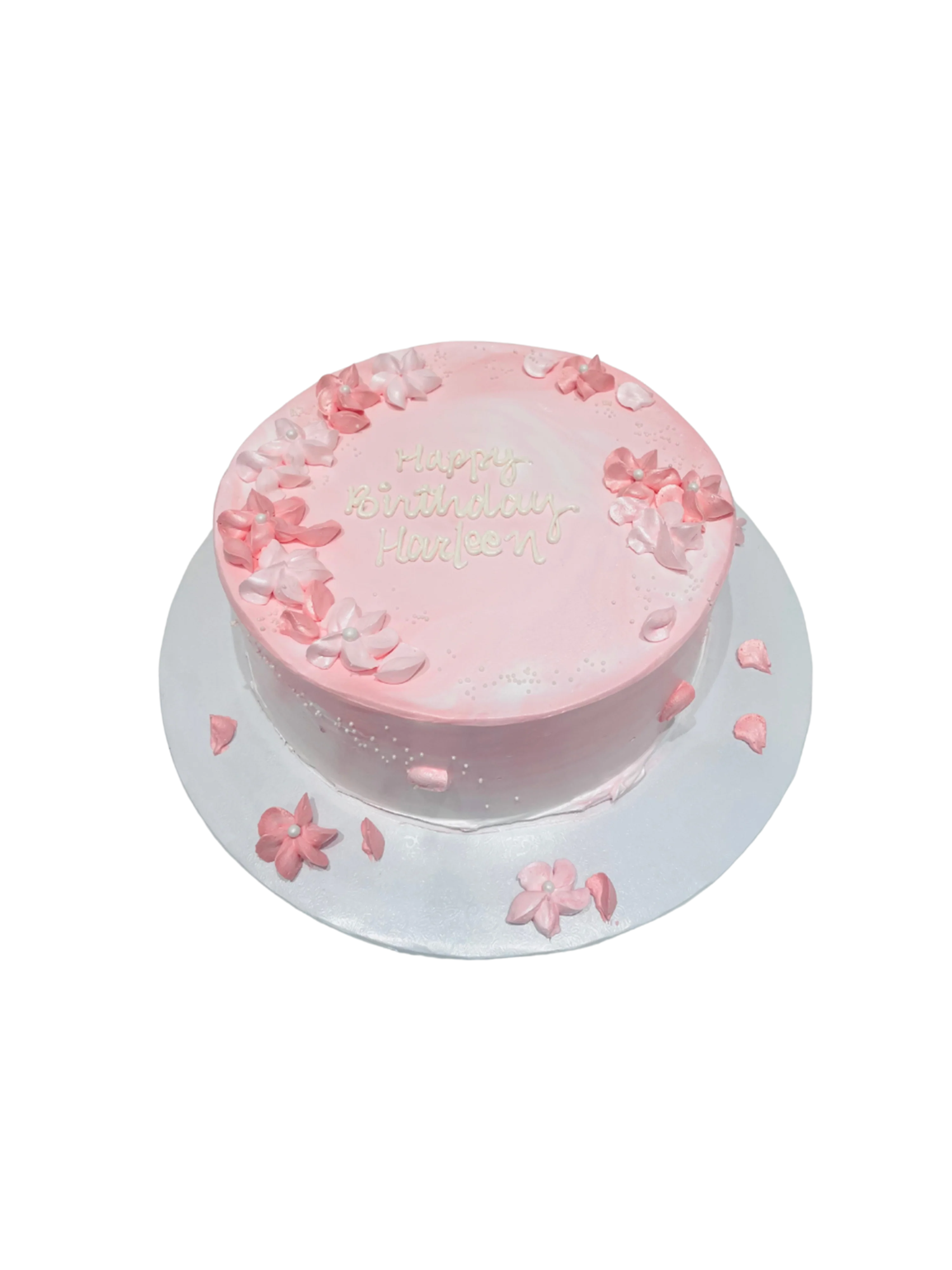 Harleen Pink & White Birthday Cake