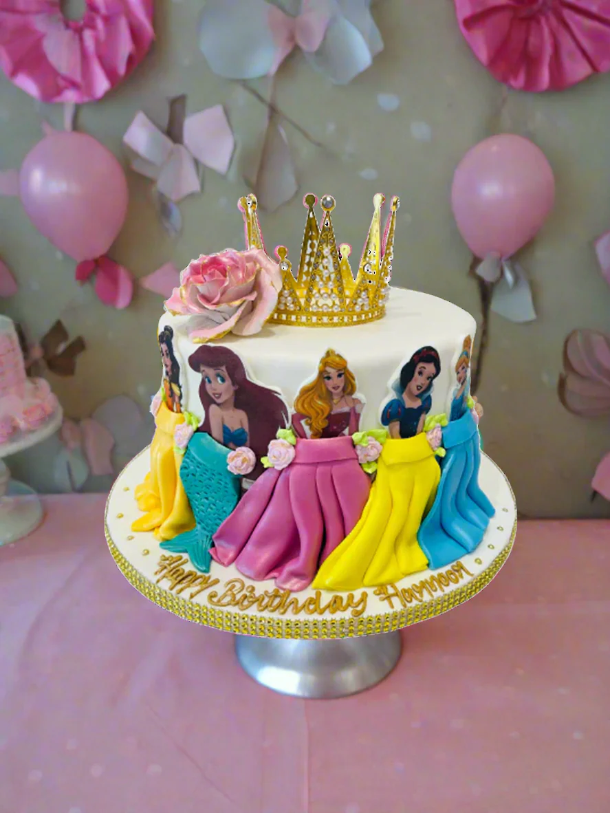 Harnoor Princess Crown Fondant Cake - Image 2