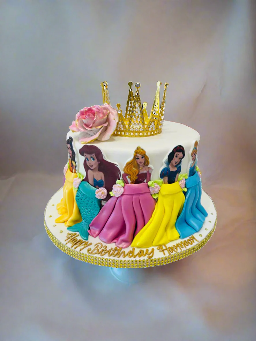 Harnoor Princess Crown Fondant Cake - Image 3