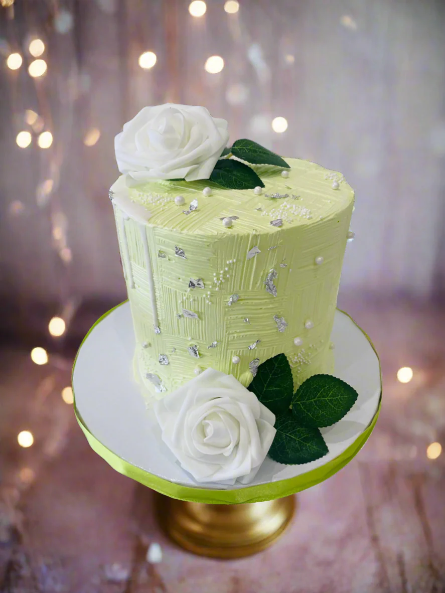 Harper White & Green Birthday Cake - Image 2
