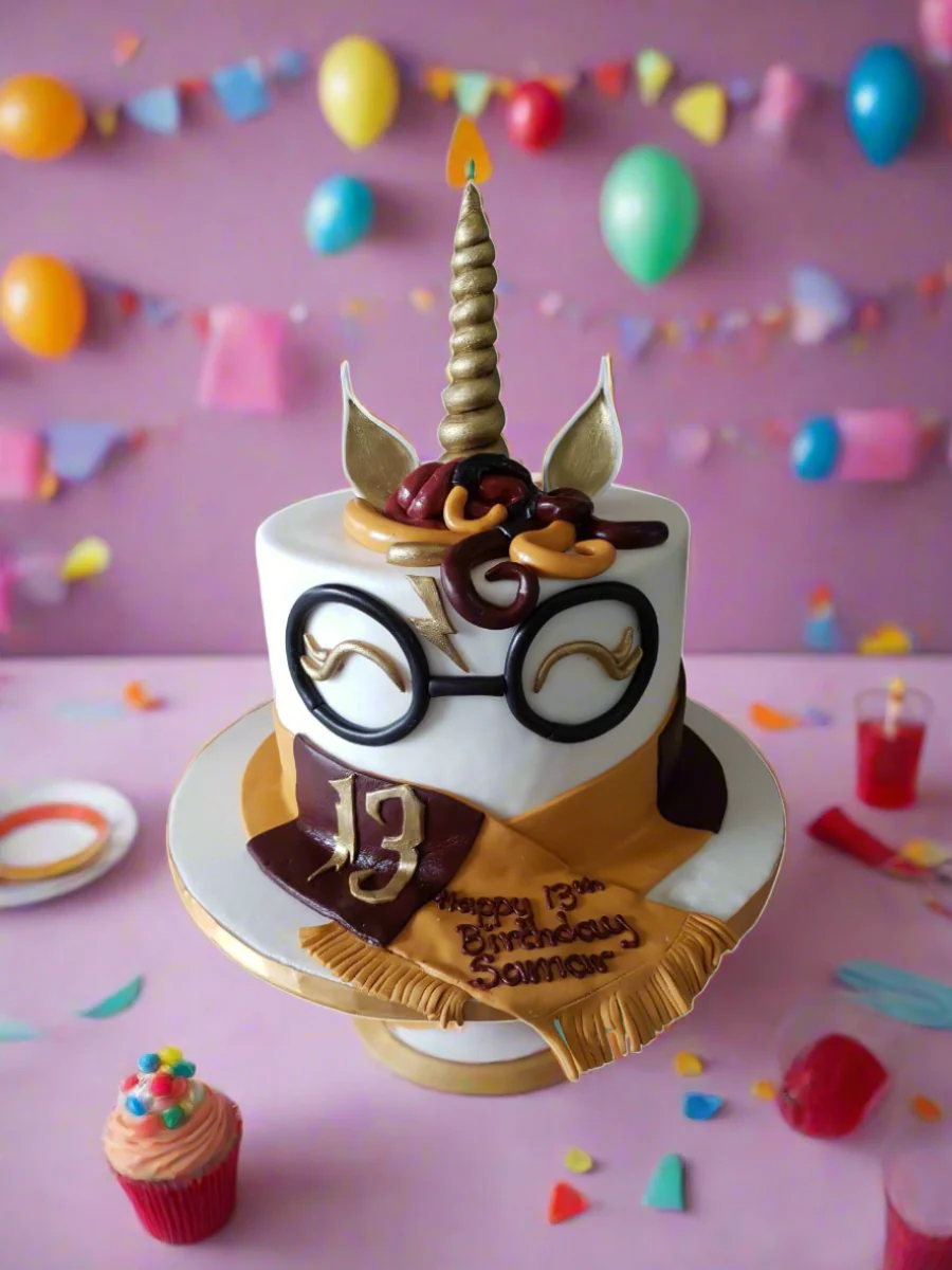 Harry Potter Unicorn Fondant Cake - Image 3