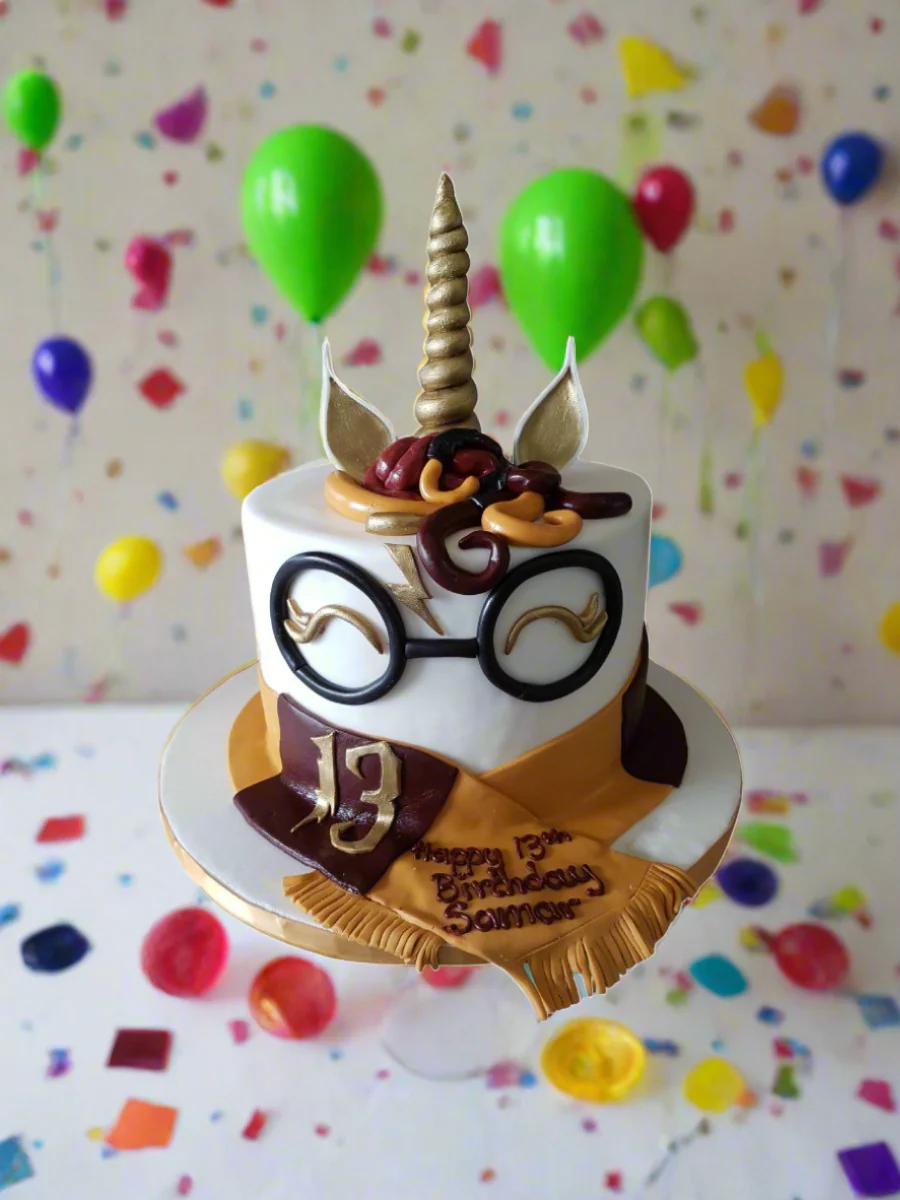 Harry Potter Unicorn Fondant Cake - Image 4
