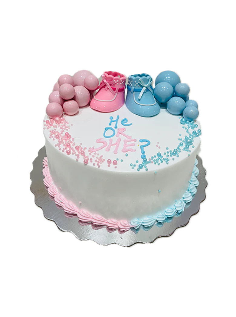 He or She Baby Shower Cake