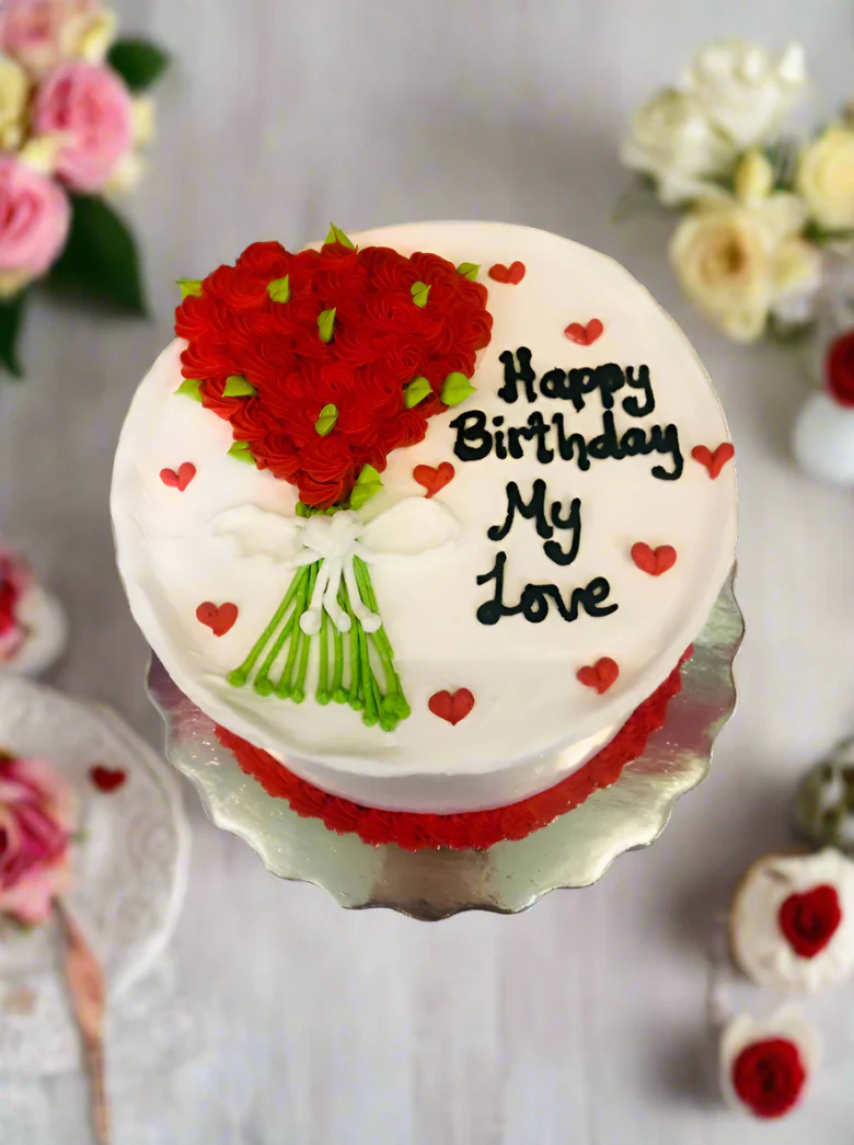 Heart Bouquet Cake - Image 2