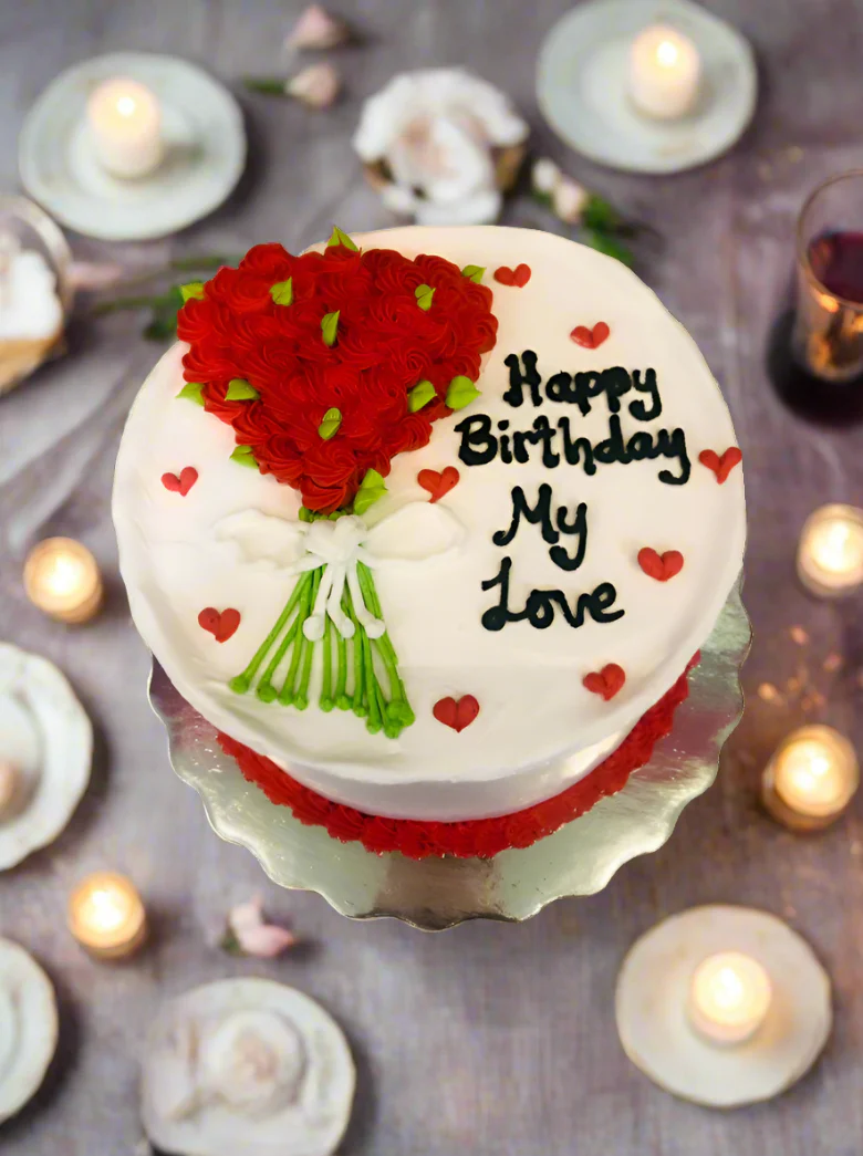 Heart Bouquet Cake - Image 4
