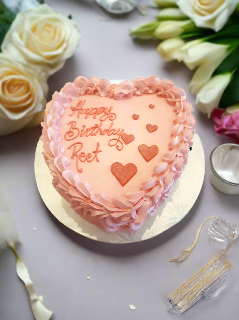 Heart Rosette Birthday Cake - Image 3