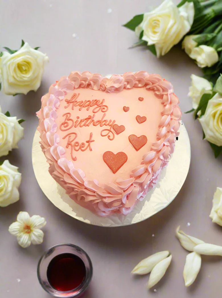 Heart Rosette Birthday Cake - Image 5