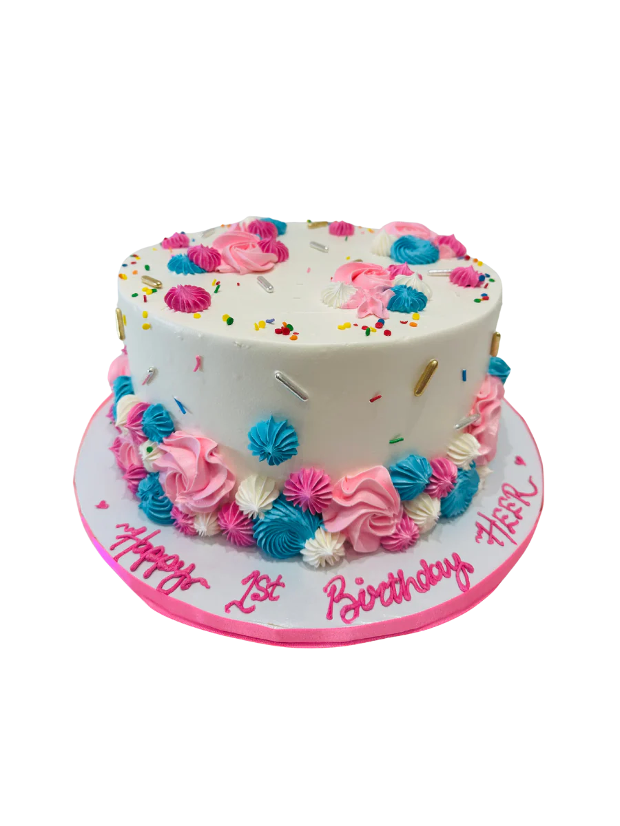 Heer Pink & Blue Cake