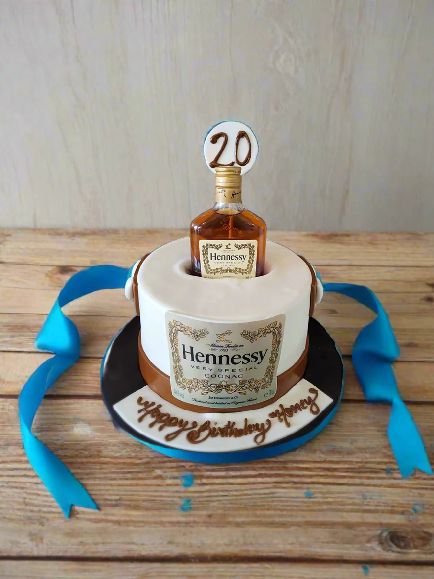 Hennessy Bottle Fondant Cake - Image 2