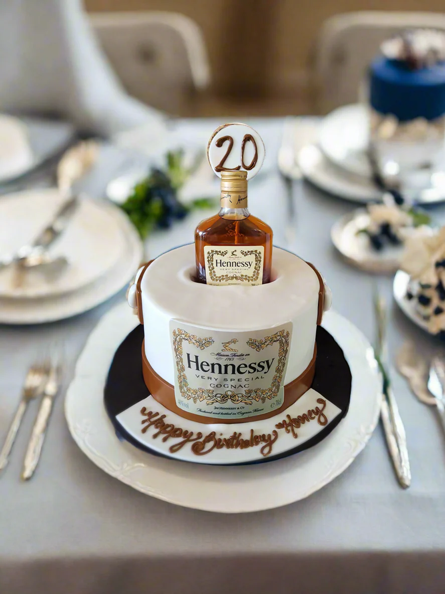 Hennessy Bottle Fondant Cake - Image 3