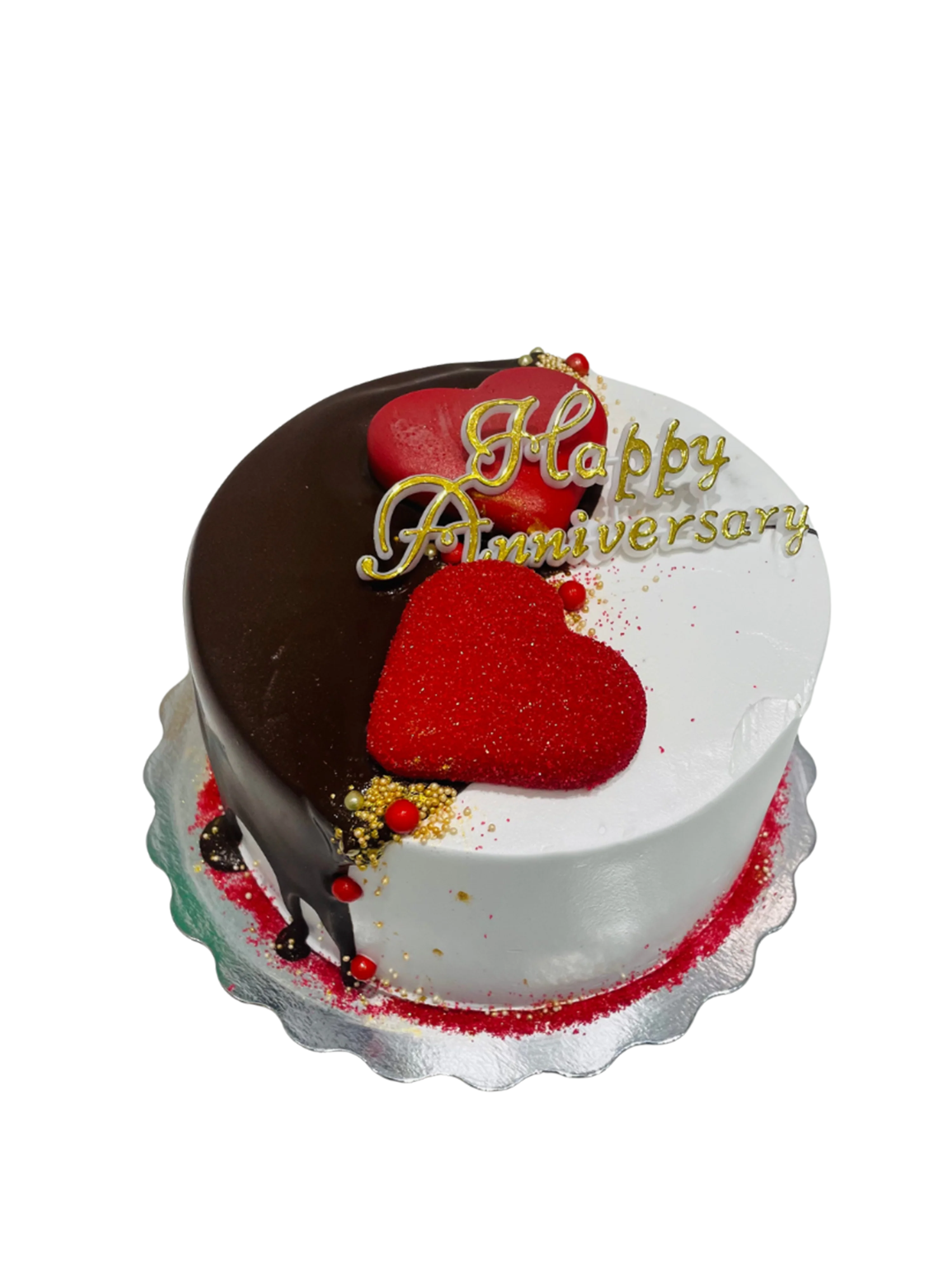 Henry Red Heart Anniversary Cake