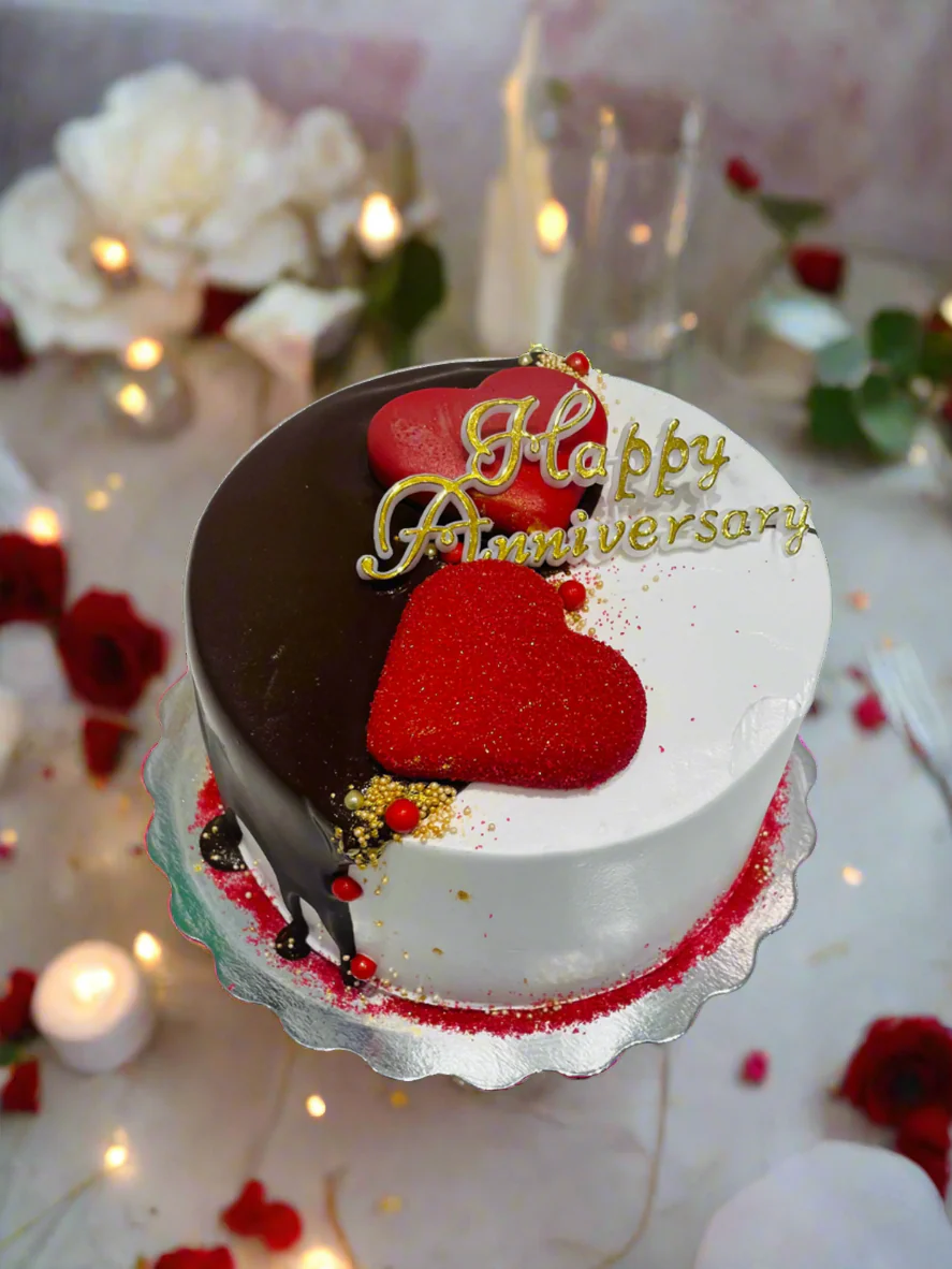 Henry Red Heart Anniversary Cake - Image 2