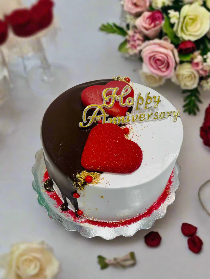 Henry Red Heart Anniversary Cake - Image 3