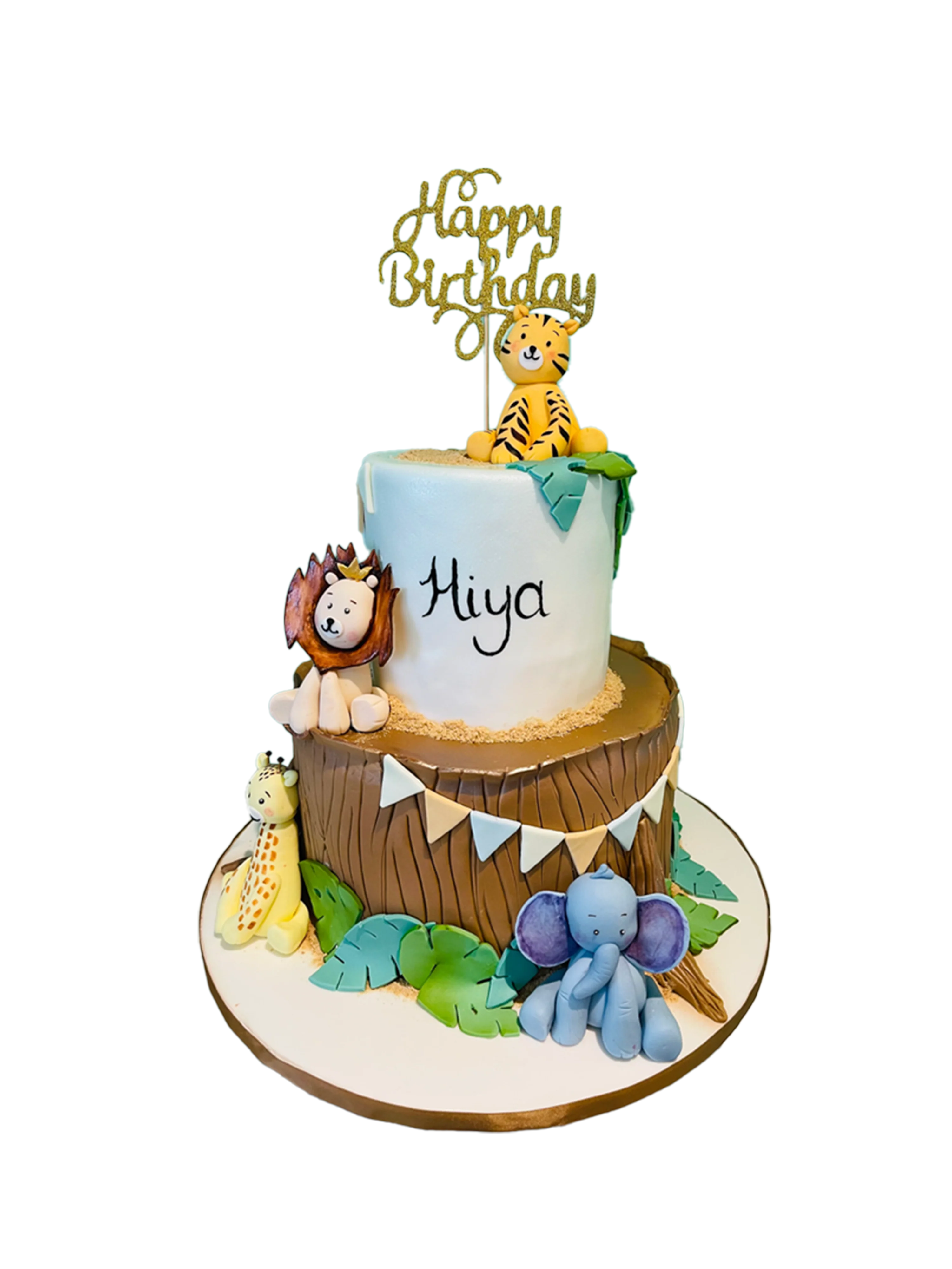 Hiya Jungle Animals Birthday Cake