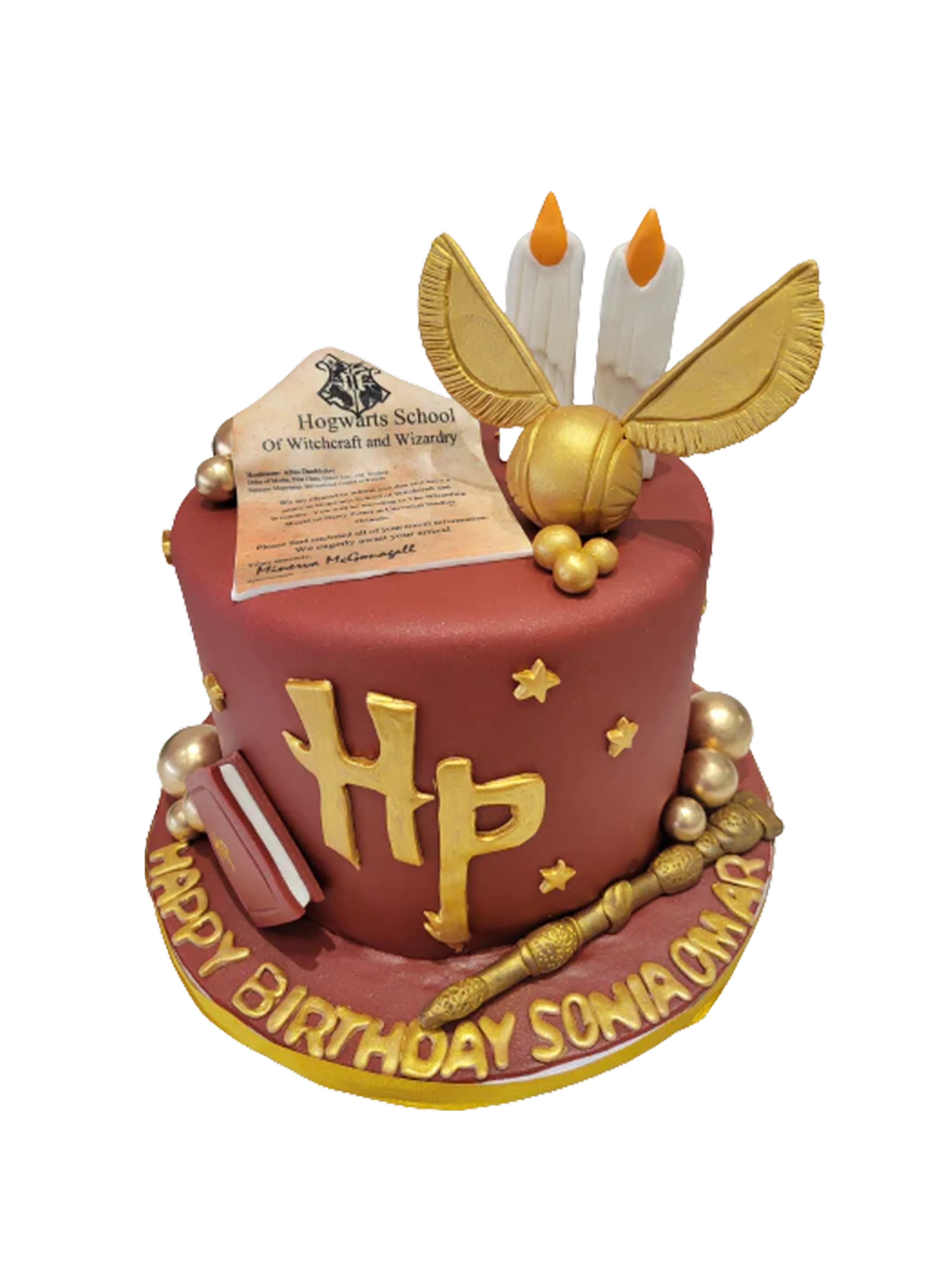 Hogwarts Letter Harry Potter Fondant Cake