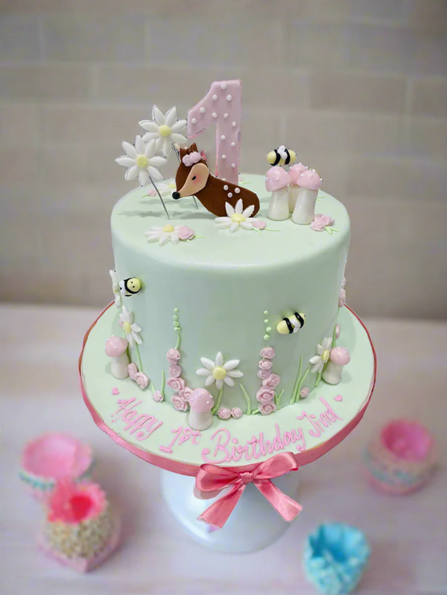 Honey Bees Fondant Birthday Cake - Image 3
