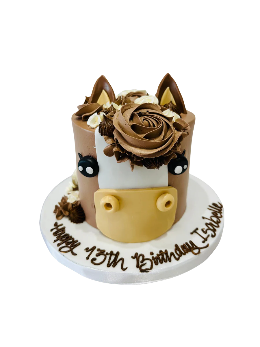 Horse Face Molded Cream Cake