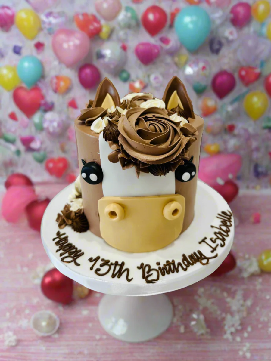 Horse Face Molded Cream Cake - Image 2