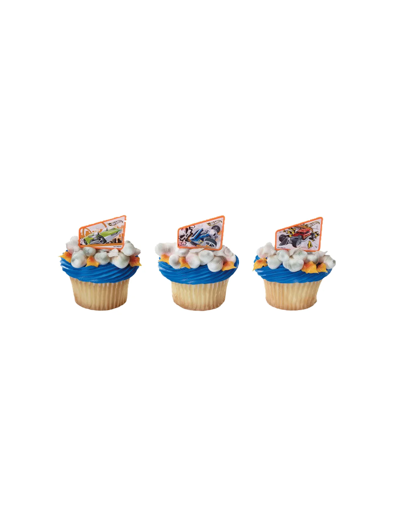 Hot Wheels Vrooom Ring Cupcakes - (Pack of 6) - Image 5