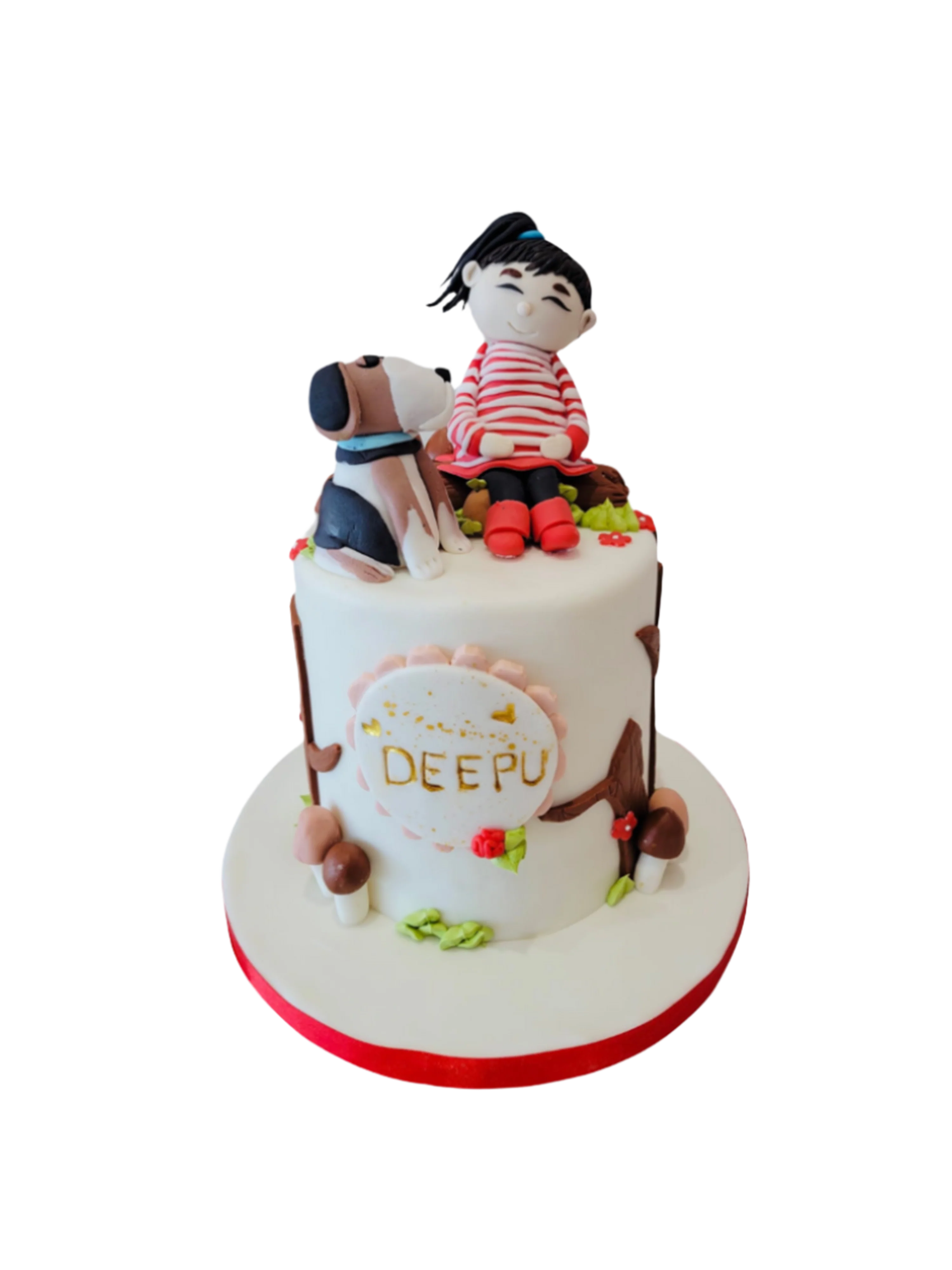 I Love My Dog Fondant Cake