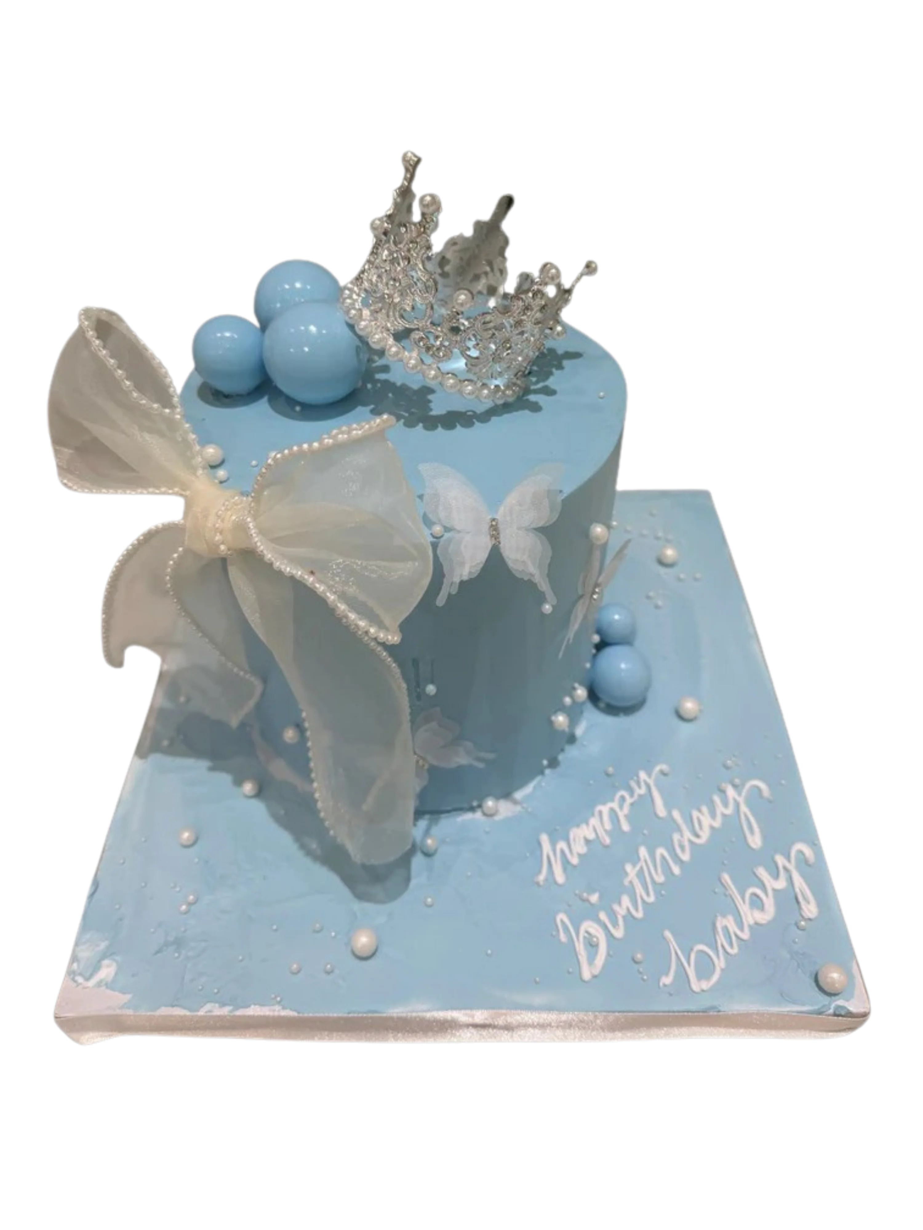 Ice Blue Tiara Cake