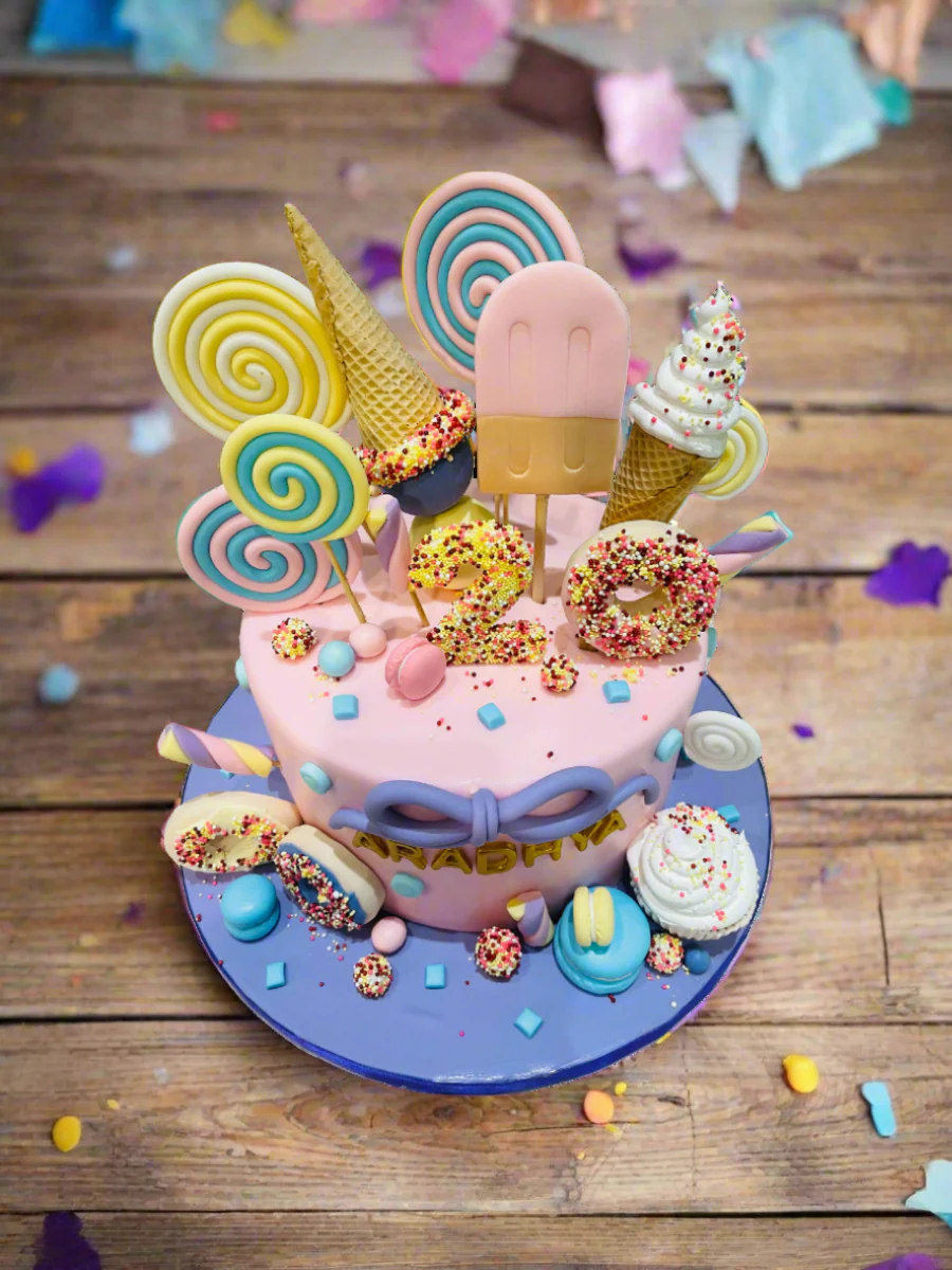 Ice Cream Wonderland Fondant Cake - Image 4