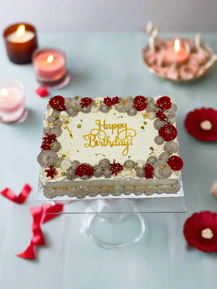 Iknoor Maroon Cake - Image 2